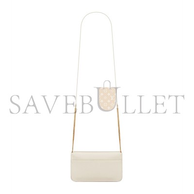 YSL CASSANDRE PHONE HOLDER IN SMOOTH LEATHER 6350950U40J9207 (18*11*2.5cm)